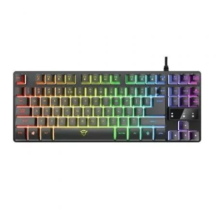 Trust GXT 833 Thado Teclado Gaming TKL Compacto Negro/Plata